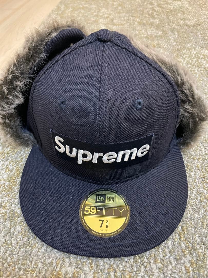 supreme 59FIFTY キャップ ファー付き 7 3/8 キャップ