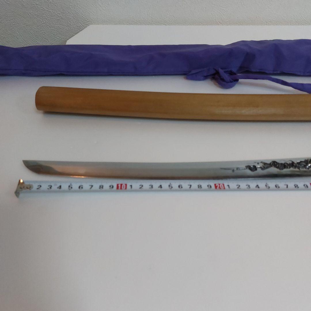 模造刀 竜彫刀 アンティーク　梵字 刀 白サヤ竜彫居合模擬刀日本刀刀剣金属製武具