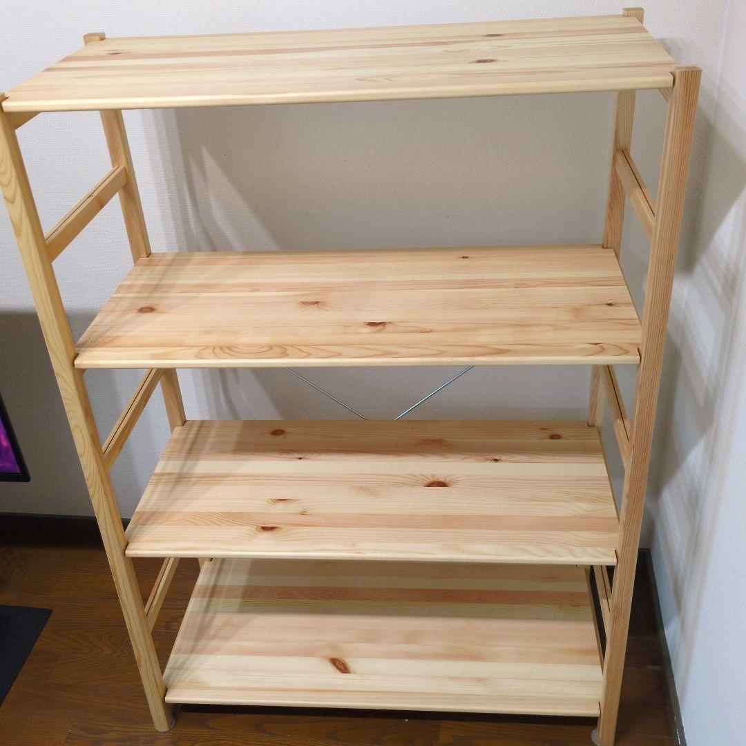 無印良品　パイン材ユニットシェルフ　86cm幅　3段