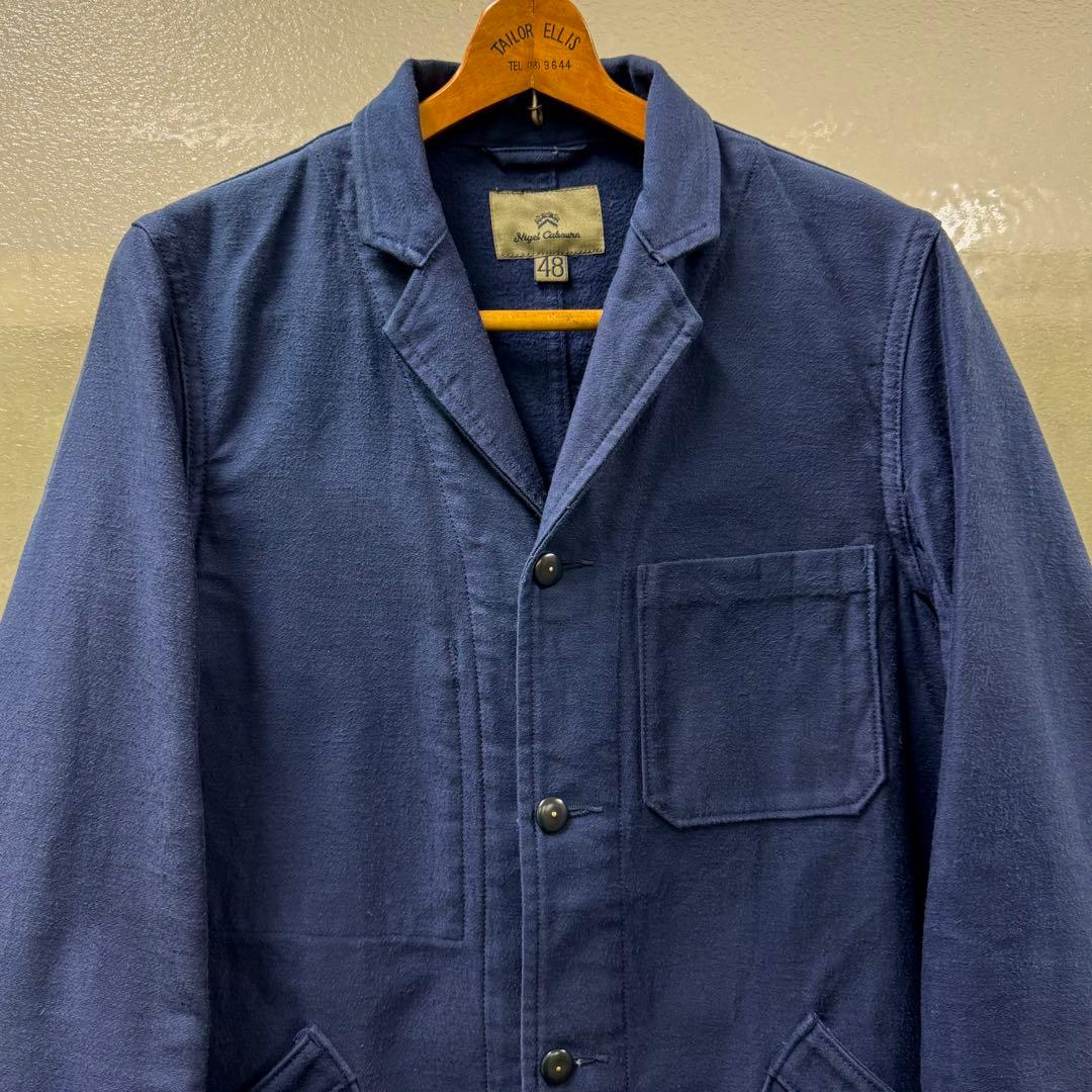 Nigel Cabourn ワーカーズコート-モールスキン 48 インディゴ染め