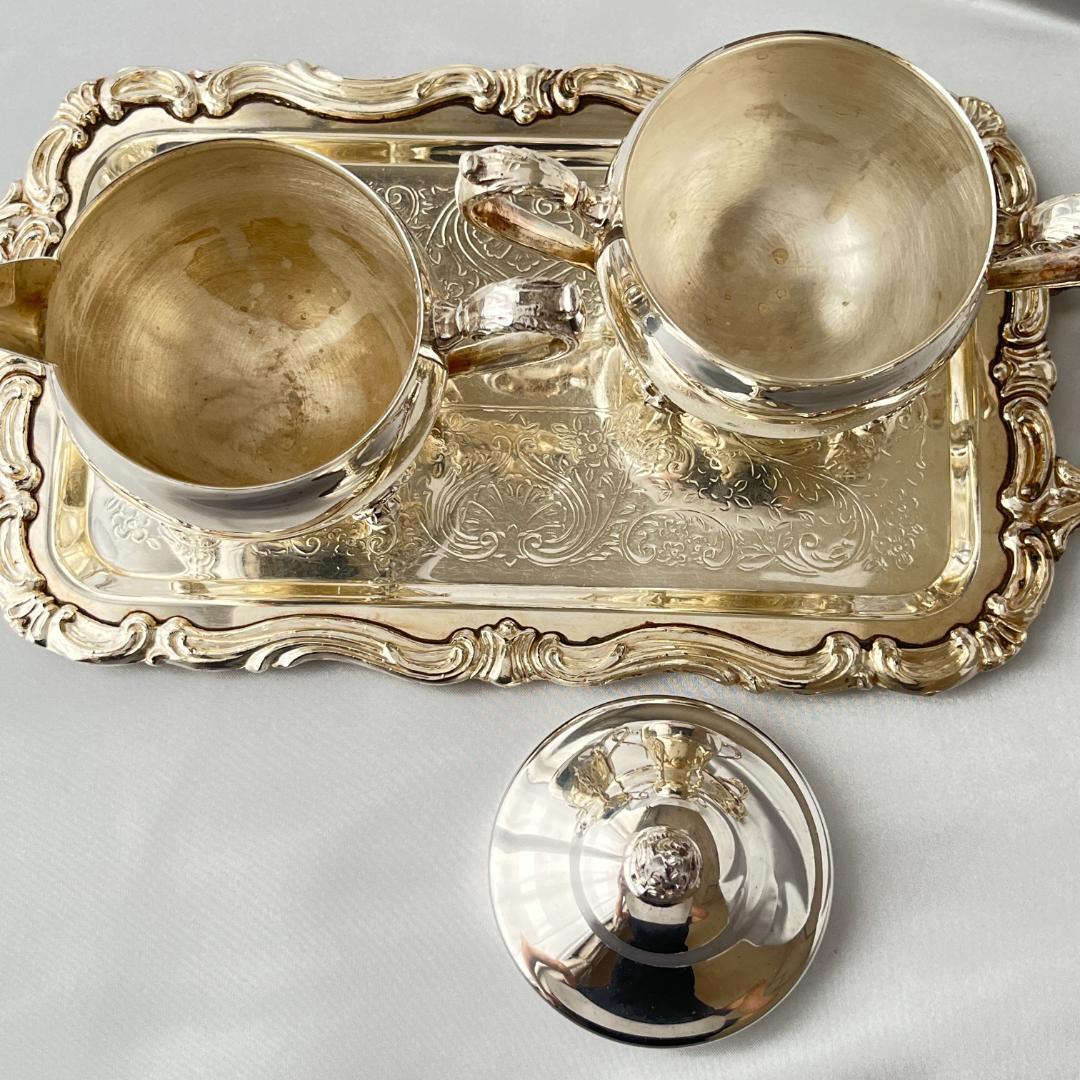 【Viners】 ミルクジャグ / シュガーポット 【シルバープレート】