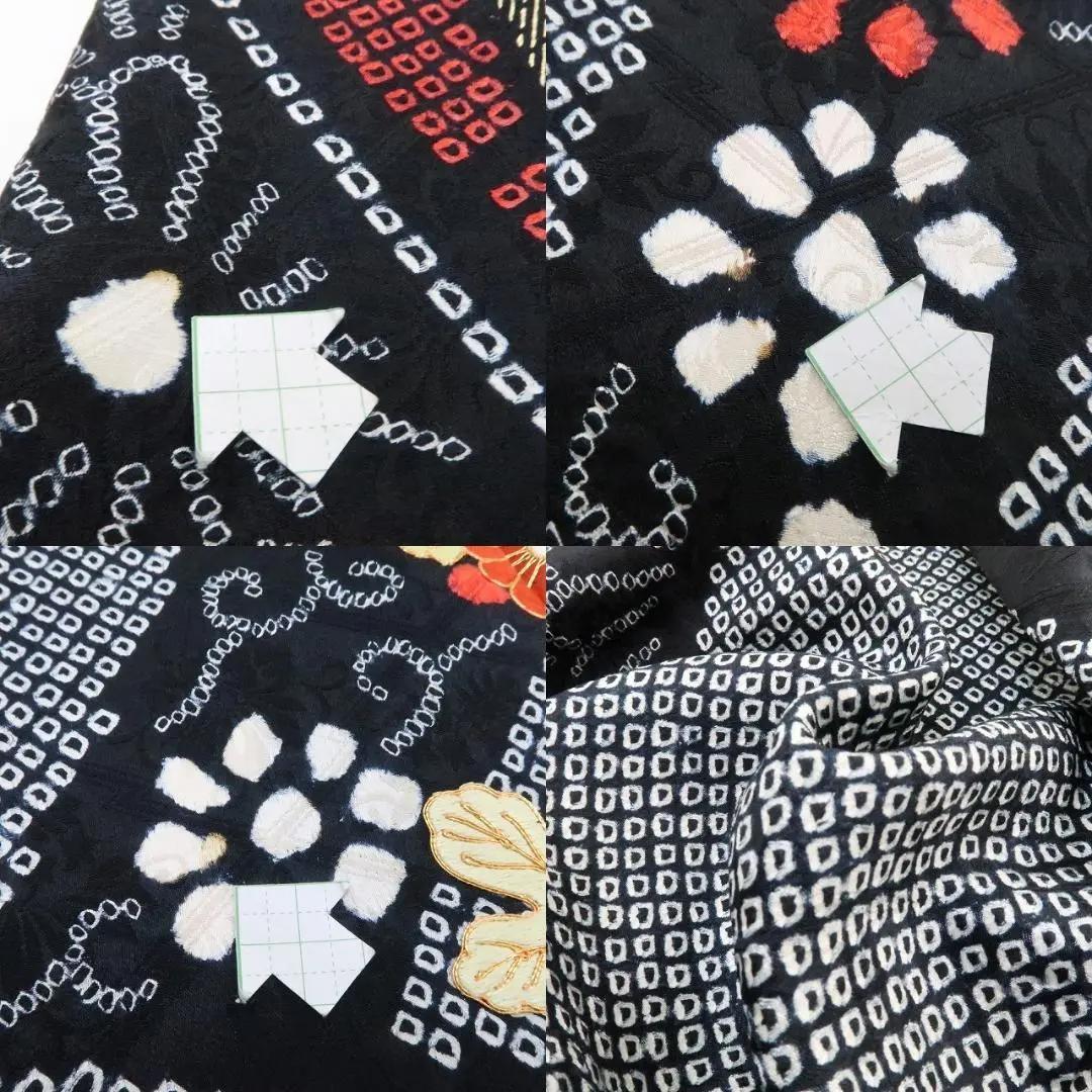 Y2698◇美品 正絹 金駒刺繡 手縫い 成人式 トール・ワイド 振袖 着物