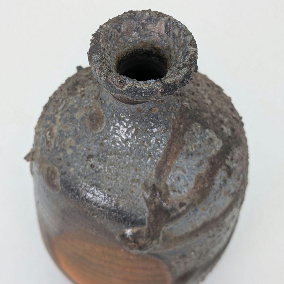 難波正己 備前焼 窯変徳利 共箱栞 酒器 食器 とっくり 一輪挿し花入