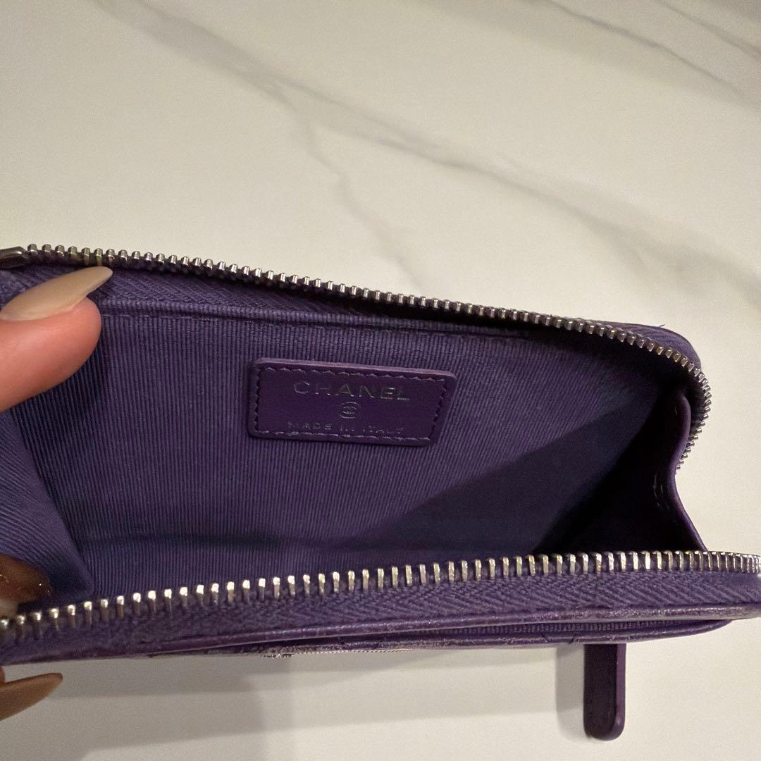 Chanel 紫 キルティング ケース