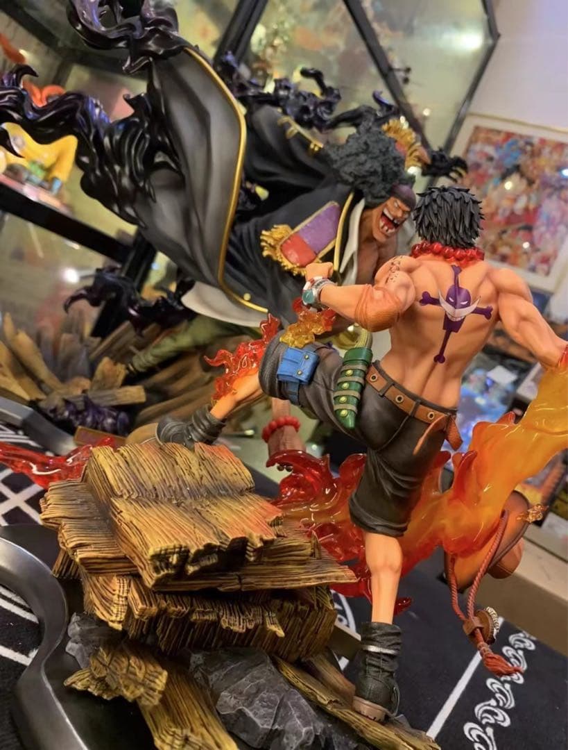 ワンピース エース vs 黒ひげ ガレージキット ガレキ スタチュー① ONE