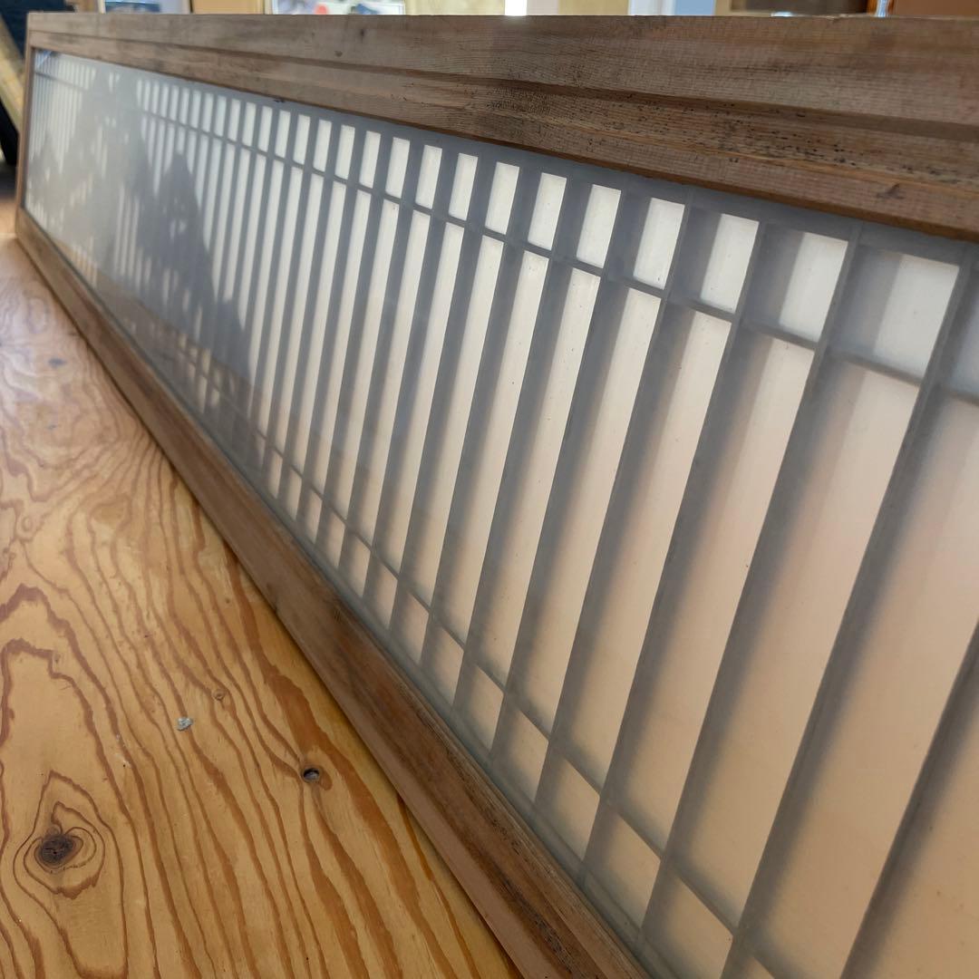 欄間 松彫刻すりガラス建具らんま