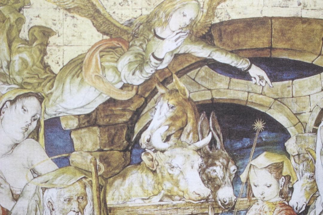 藤田嗣治 エスタンプリトグラフ「キリスト生誕」 250部限定 31/250