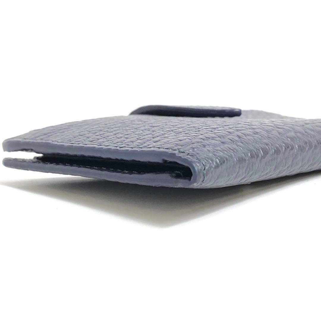 【美品】★8F061 メゾンマルジェラ ケース グレインレザー ネイビー