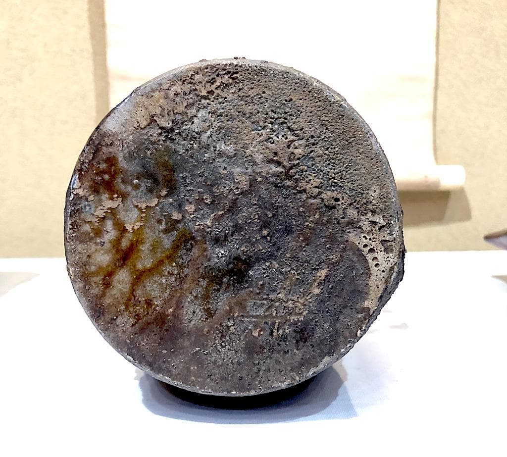 備前花瓶3点 左・木村友敬、中・末石高仙、右・不明、箱無 無傷 在銘