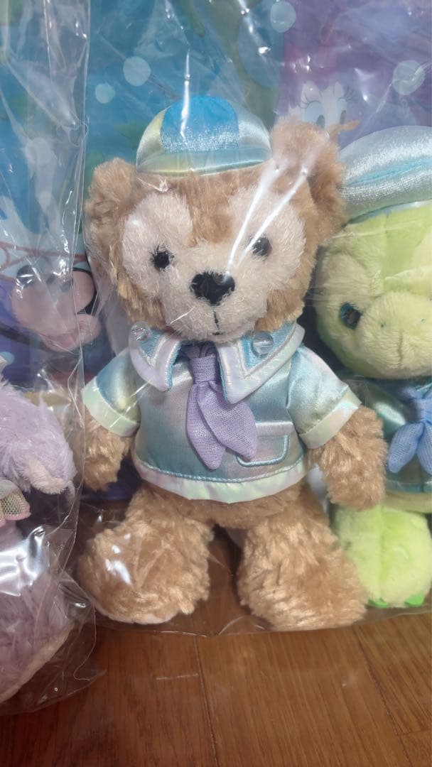 カラフルハピネスダッフィー＆フレンズ 　バケパ限定ポージープラッシー7体セット