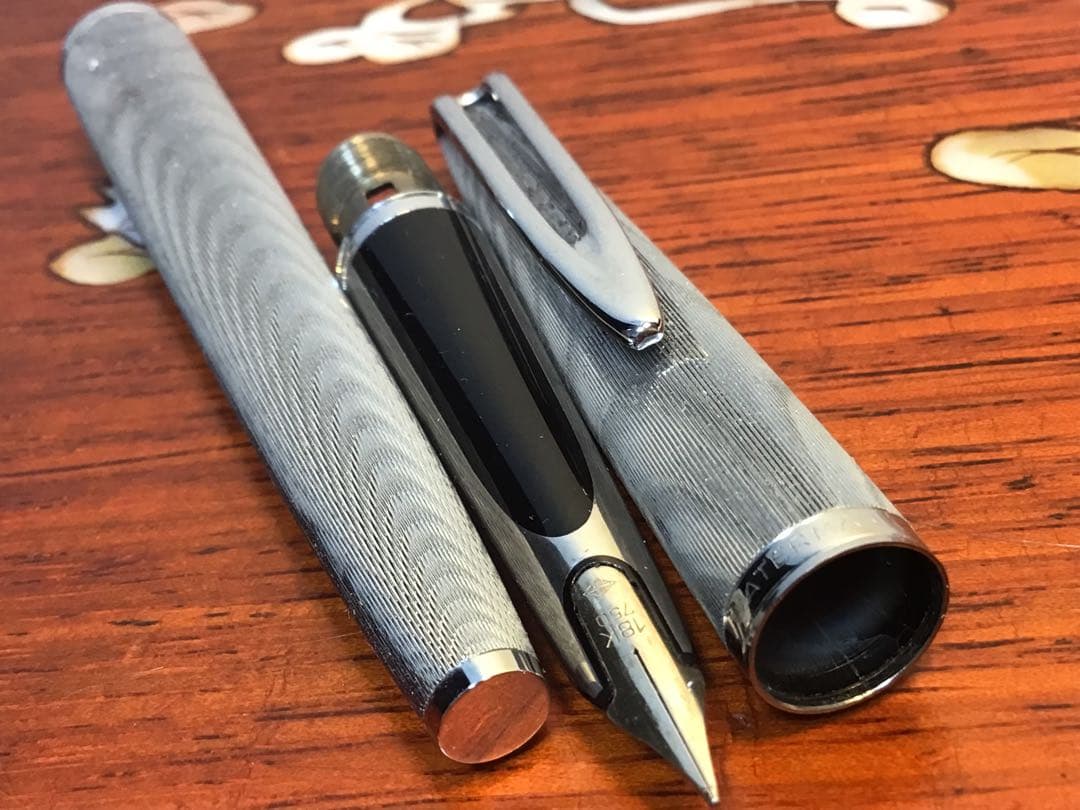 waterman ウォーターマン 万年筆 18K-750 C /F シルバー