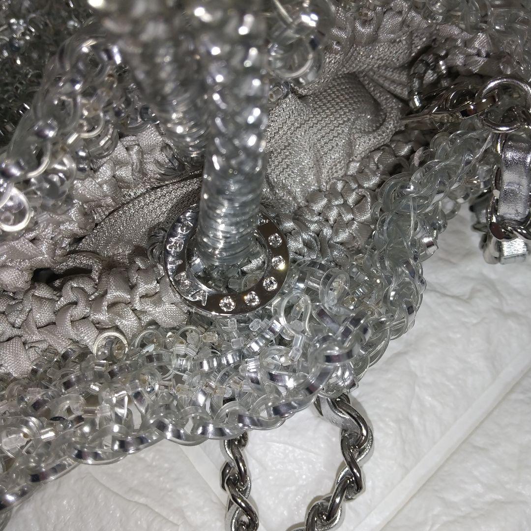 アンテプリマ・ワイヤー グリッター/シルバー ショルダーバッグ