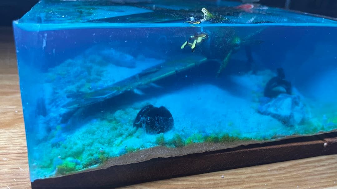 珊瑚の海に眠る零戦 レジン ジオラマ - メルカリ