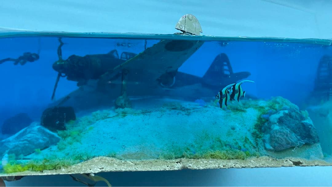 珊瑚の海に眠る零戦 レジン ジオラマ - メルカリ