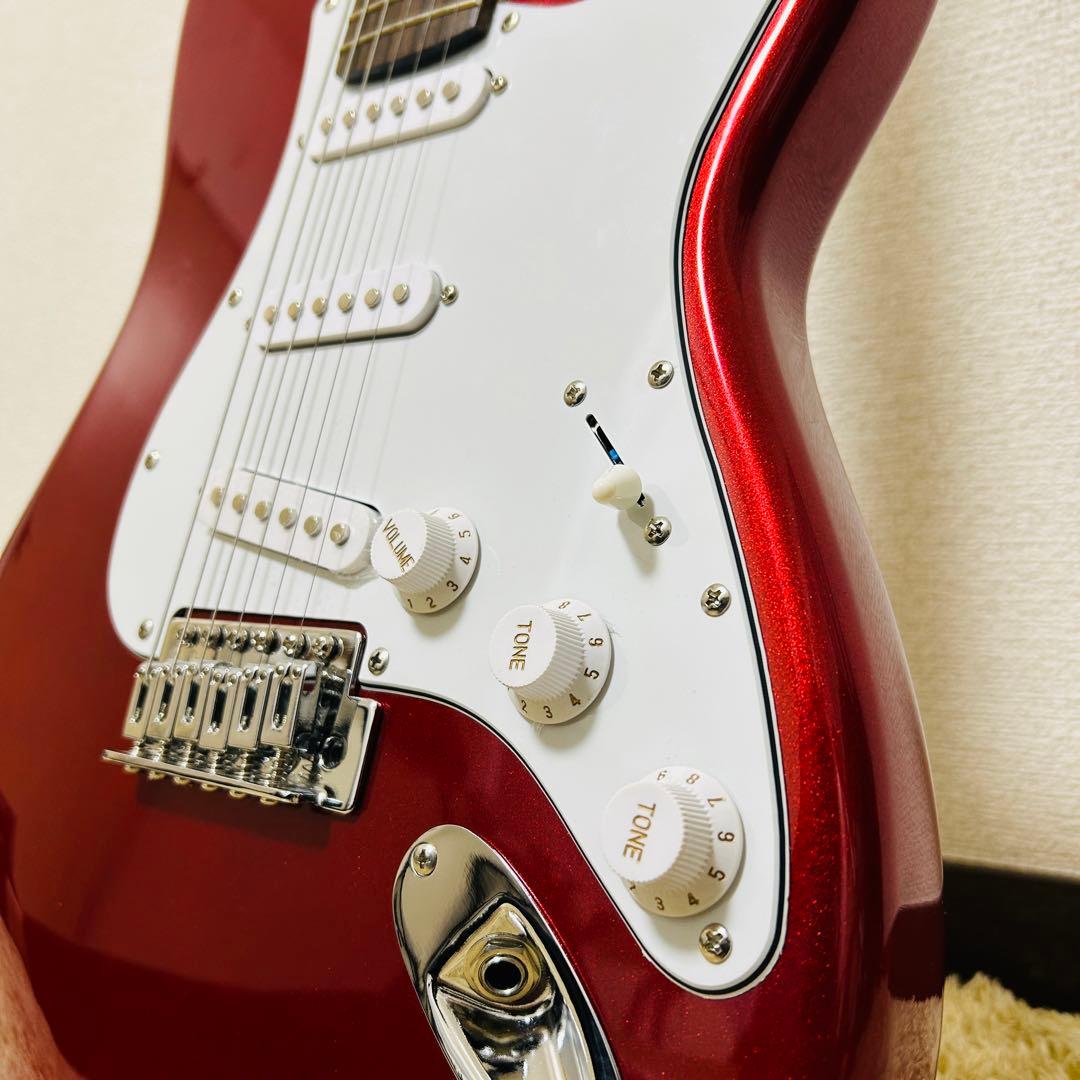 美品】PHOTOGENIC フォトジェニック エレキギター 赤 レッド ST - メルカリ