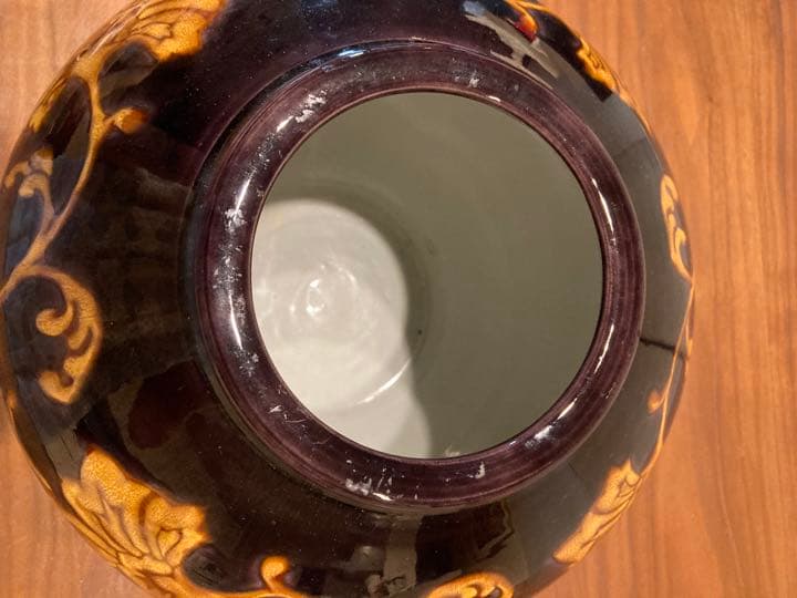 花瓶 九谷焼 東方四十吉 [深厚釉唐草文花器] 2024