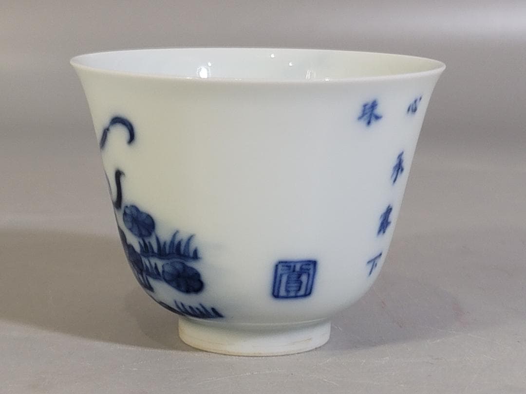 中国 青花花鳥 碗 盃 DT447 - winetouritalia.com