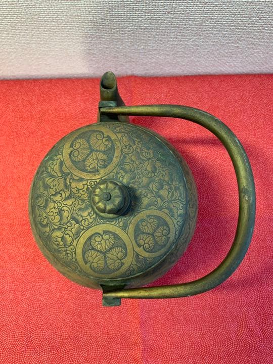 紀州徳川家拝領 毛彫三つ葉葵紋 湯薬缶