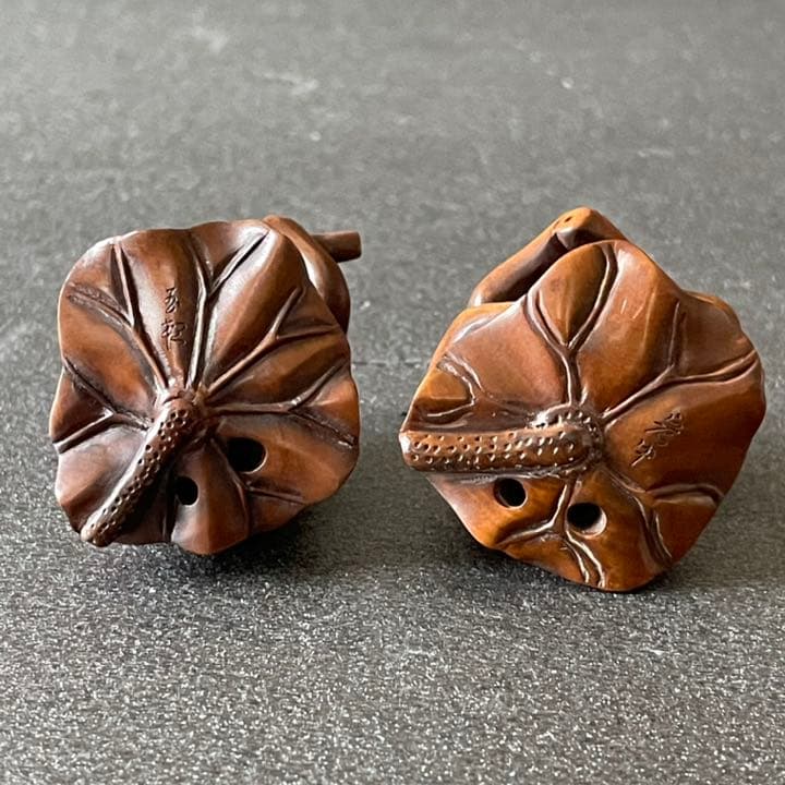 骨董 根付 カエル 蛙 アンティーク 根付け 在銘