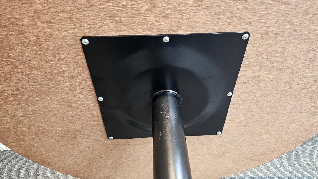 【りな】円形 木目ダイニングテーブル（直径90cm）