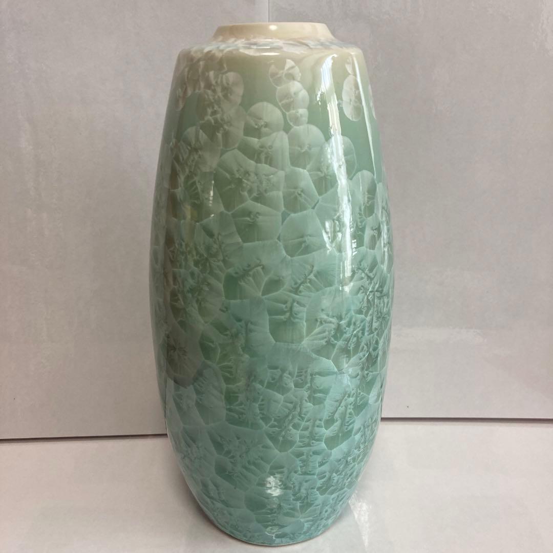 『未使用品』たち吉　京焼・清水焼　結晶釉　月華花生