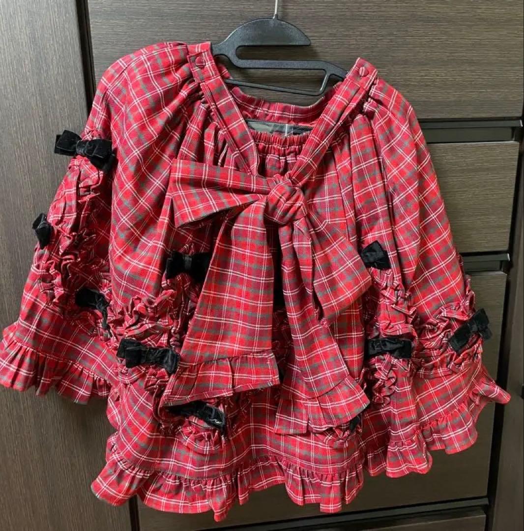 【Chalmiere】　タータンチェック　スカート　ワイン　新品　即購入可能