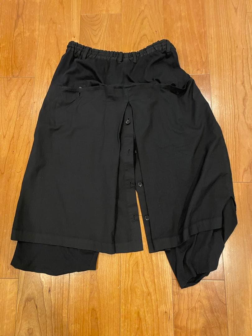 ground y ラップパンツ ウールギャバジン