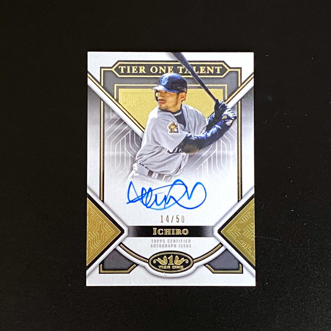イチロー 23 Topps Tier One 30枚限定起筆サインジャージカード