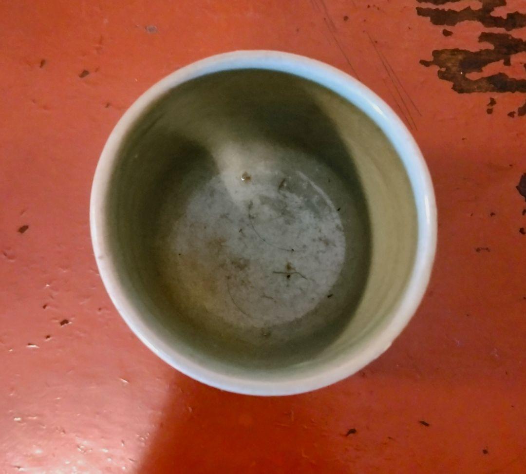 高麗青磁象嵌 筒型 ぐい呑み 向付け