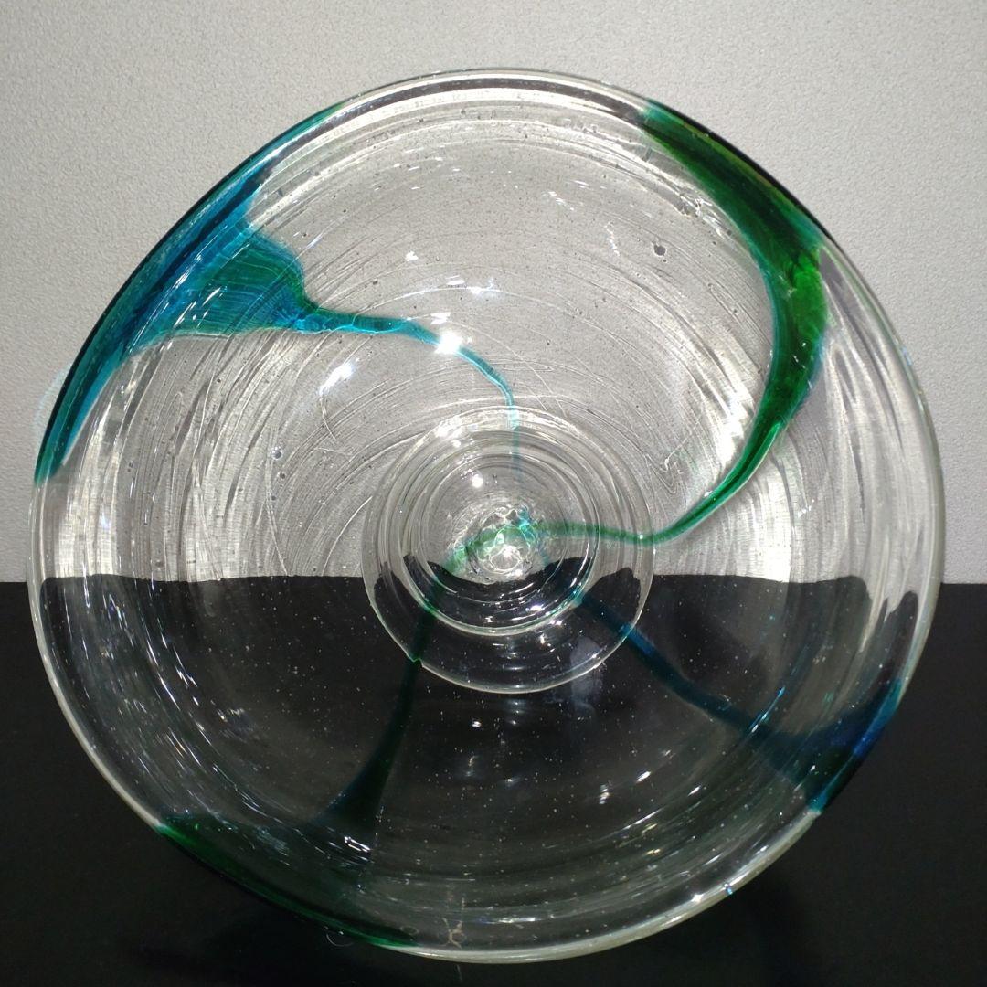 希少・秀逸工芸品!! 倉敷ガラス 小谷眞三 作品 高台大鉢