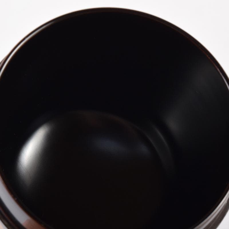 茶道具　漆塗　嘉祥作　松鶴蒔絵　棗　共箱　V　7065