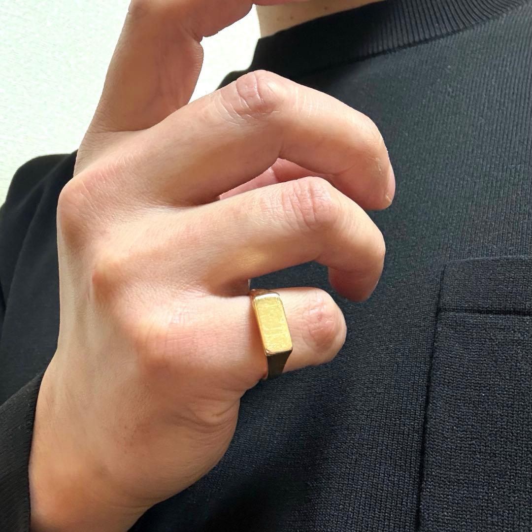 K18 印台 シグネットリング 15号【正規品】