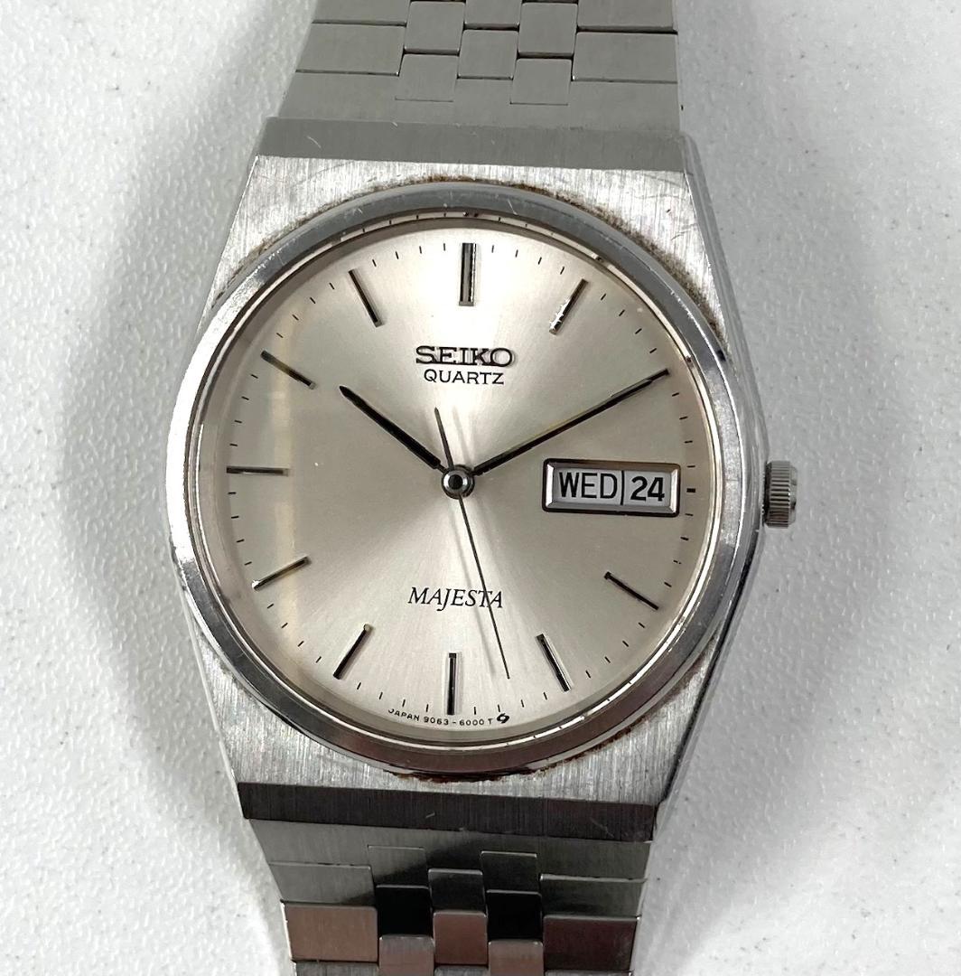 SEIKO セイコー　腕時計　MAJESTA　クオーツ　シルバー　不動