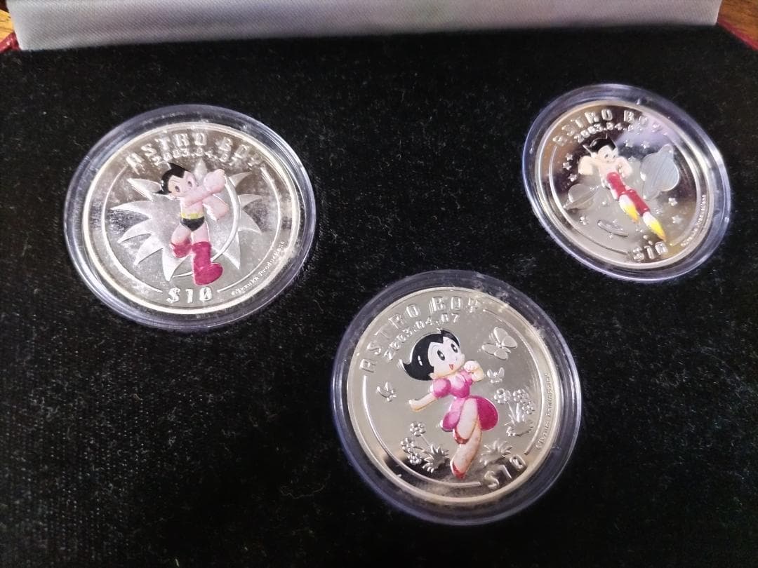 鉄腕アトム 記念銀貨セット Pobjoy Mint 10ドル銀貨セット
