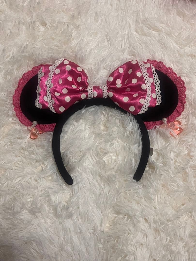 ディズニー 水玉 カチューシャ イヤリング ディズニー ミニー