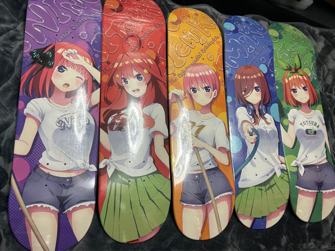 アニメイト限定　五等分の花嫁スケートボードデッキ　5種セット　まとめ売り　未使用