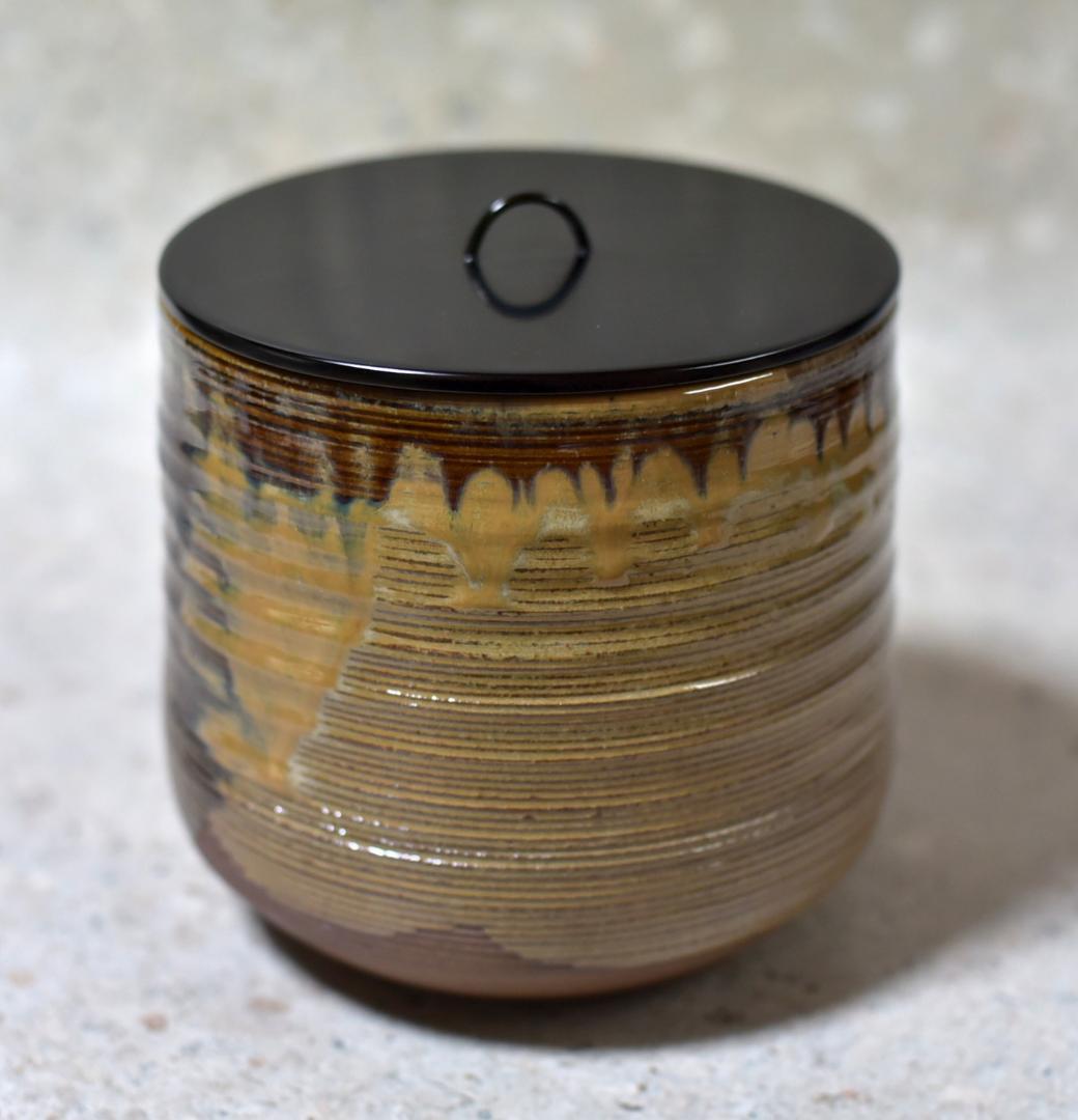 平安嘉祥造 高取写水指【極上品】 お茶道具／共箱