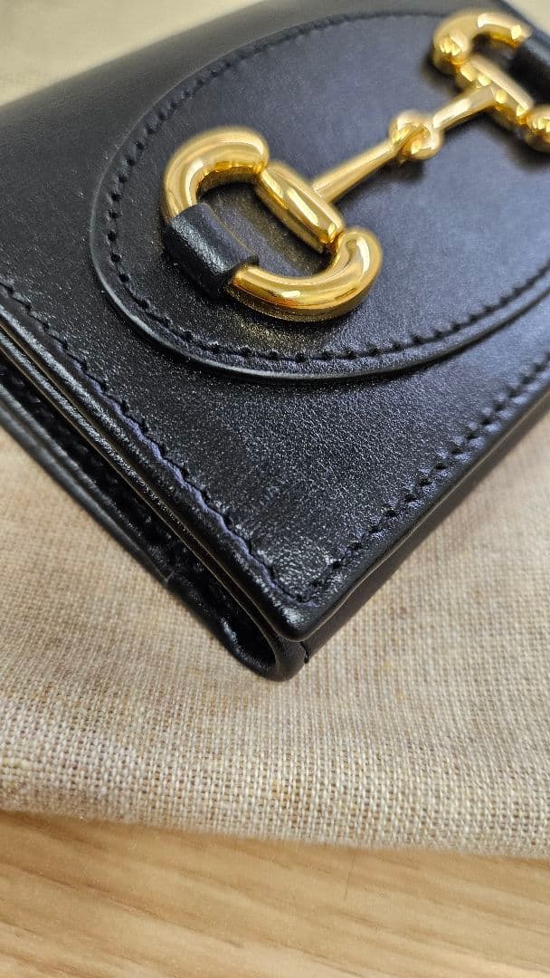 クリスマスセール GUCCI ホースビット 財布 黒 ブラック ホースビット