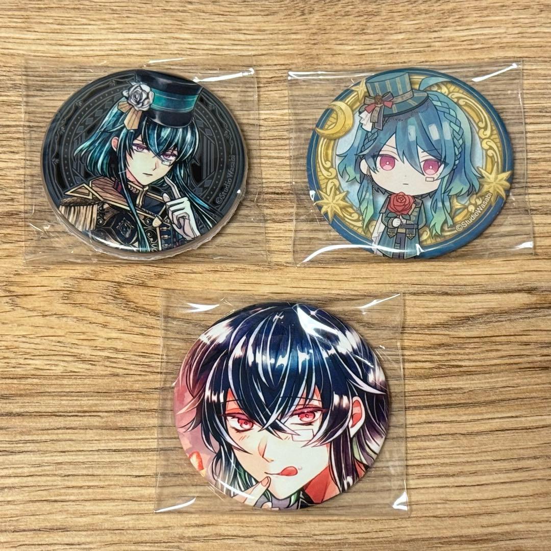 あくねこ展 メタル 缶バッジ バスティン