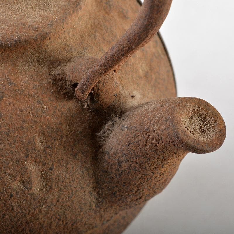 南部鉄器 山京銘 鉄瓶形小型置時計 ジャンク品 M R5815