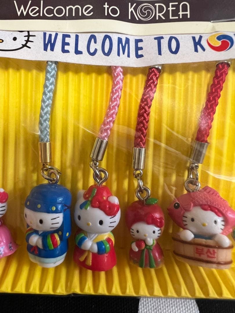 WELCOME TO KOREA ハローキティストラップ11個セット2005