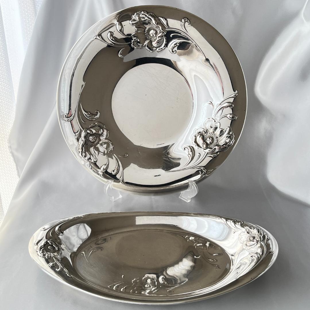 【ONEIDA】ポピーのレリーフ サンドウィッチプレート / パストリープレート