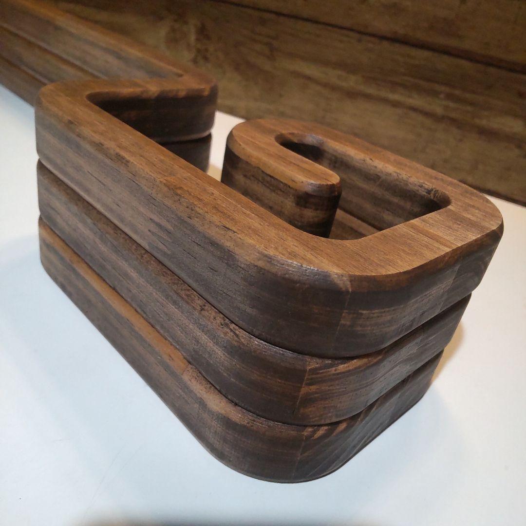 曲線デザイン ウォールシェルフ 飾り棚 ウォルナット ファニー