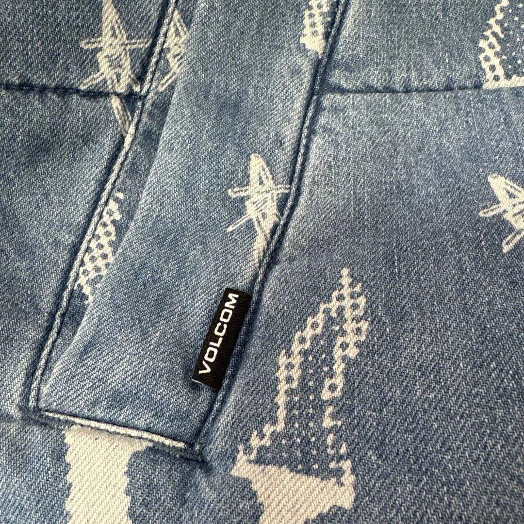最終値下VOLCOMFergadelic Jacket 総柄デニム中綿ジャケット