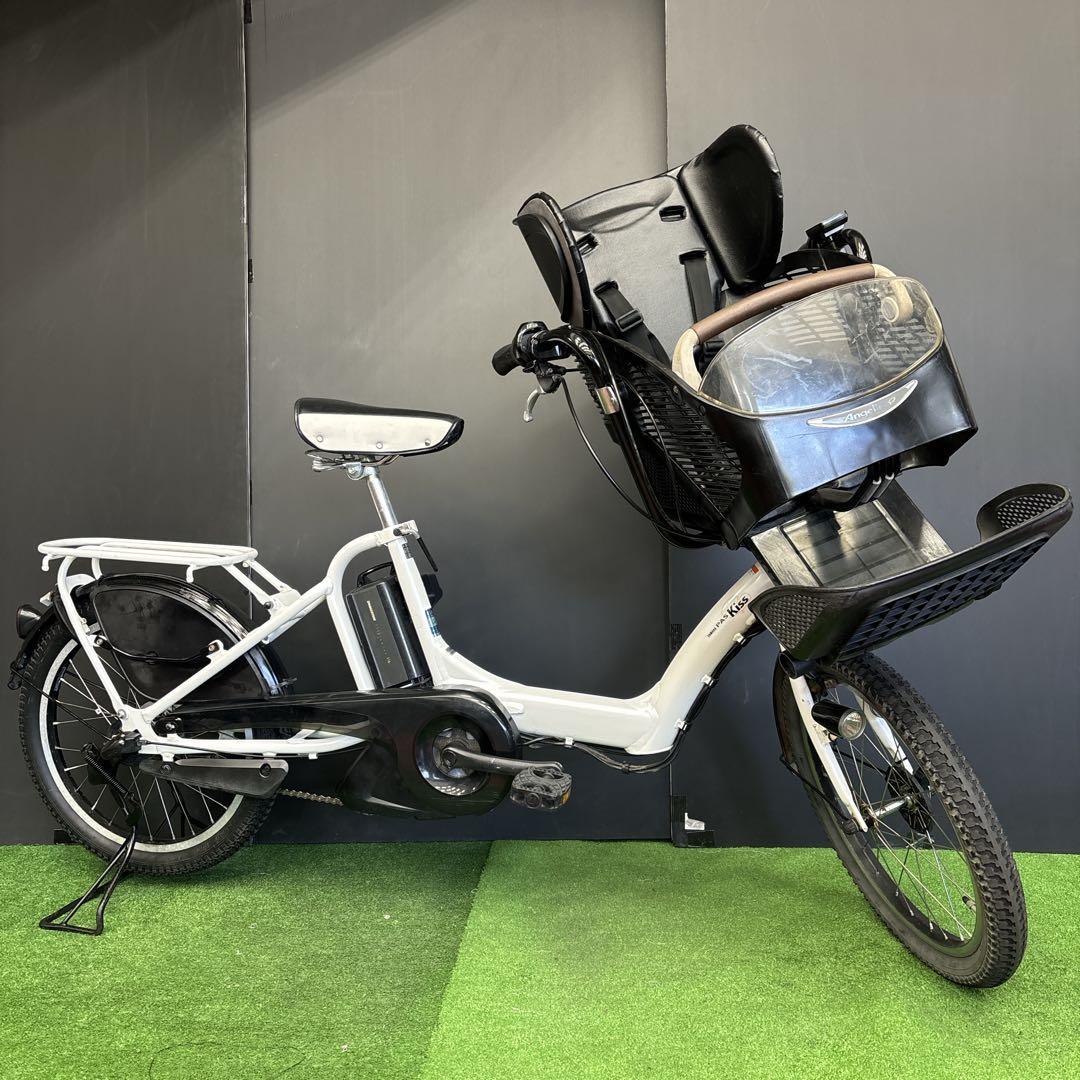 前子供乗せ電動自転車YAMAHA PAS kissホワイト 3人乗り対応☆ 42