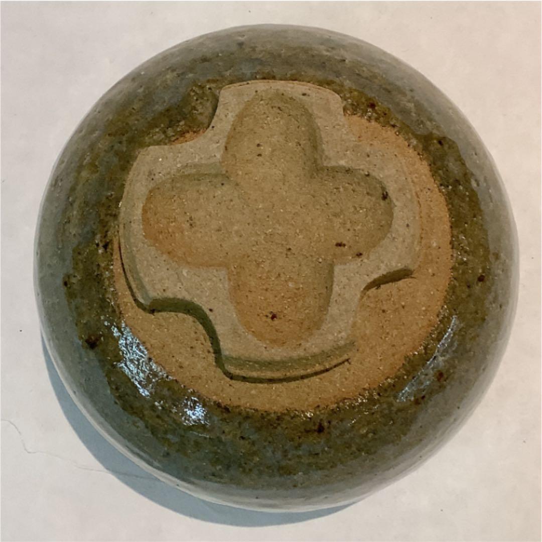 【茶道具】茶碗 灰釉 里橋作