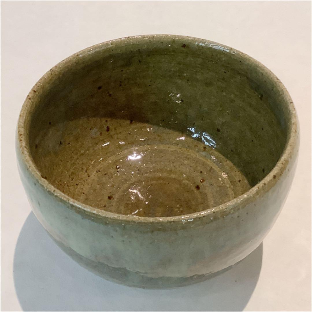 【茶道具】茶碗 灰釉 里橋作