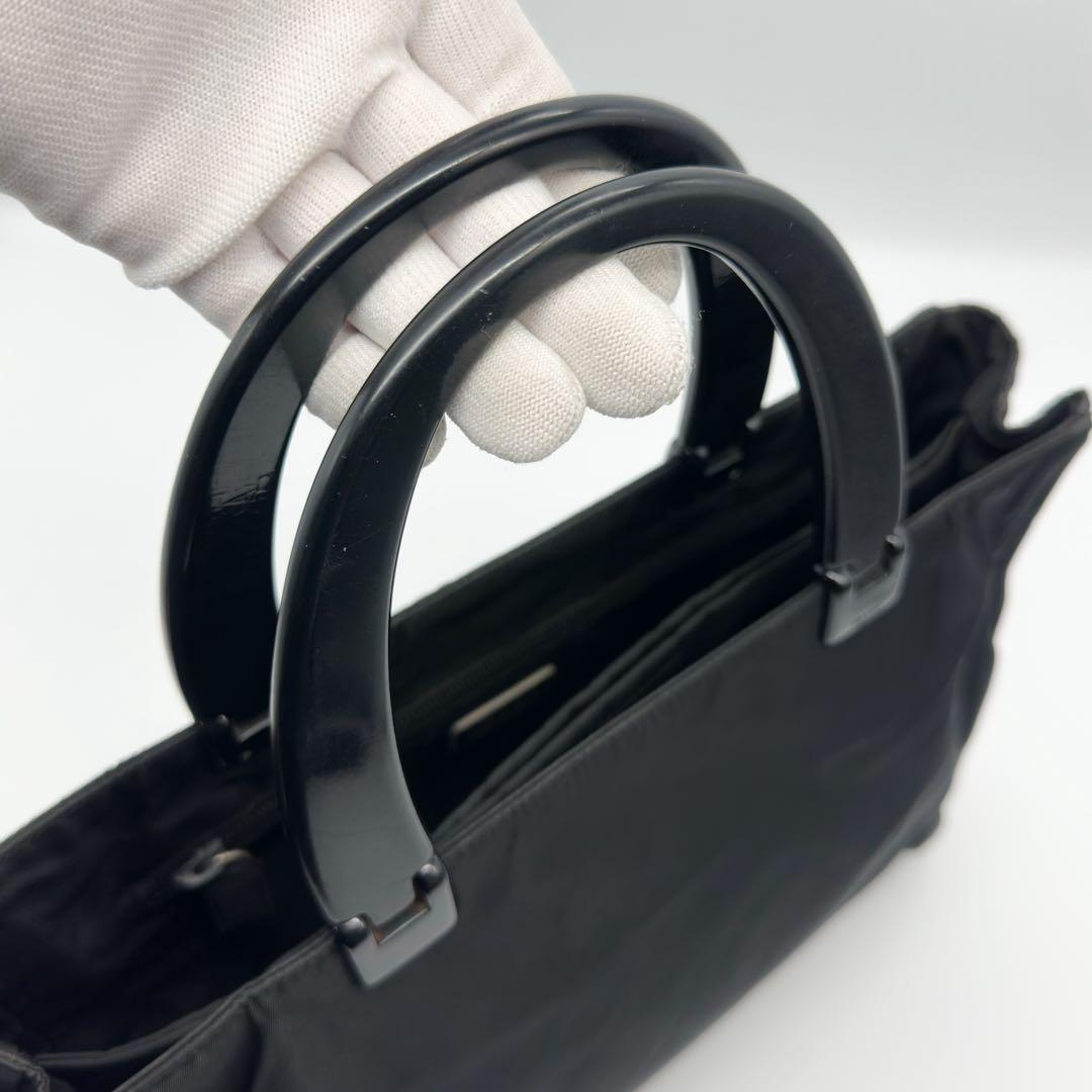 プラダ ナイロン ハンドバッグ ブラック ヴィンテージ アーカイブ