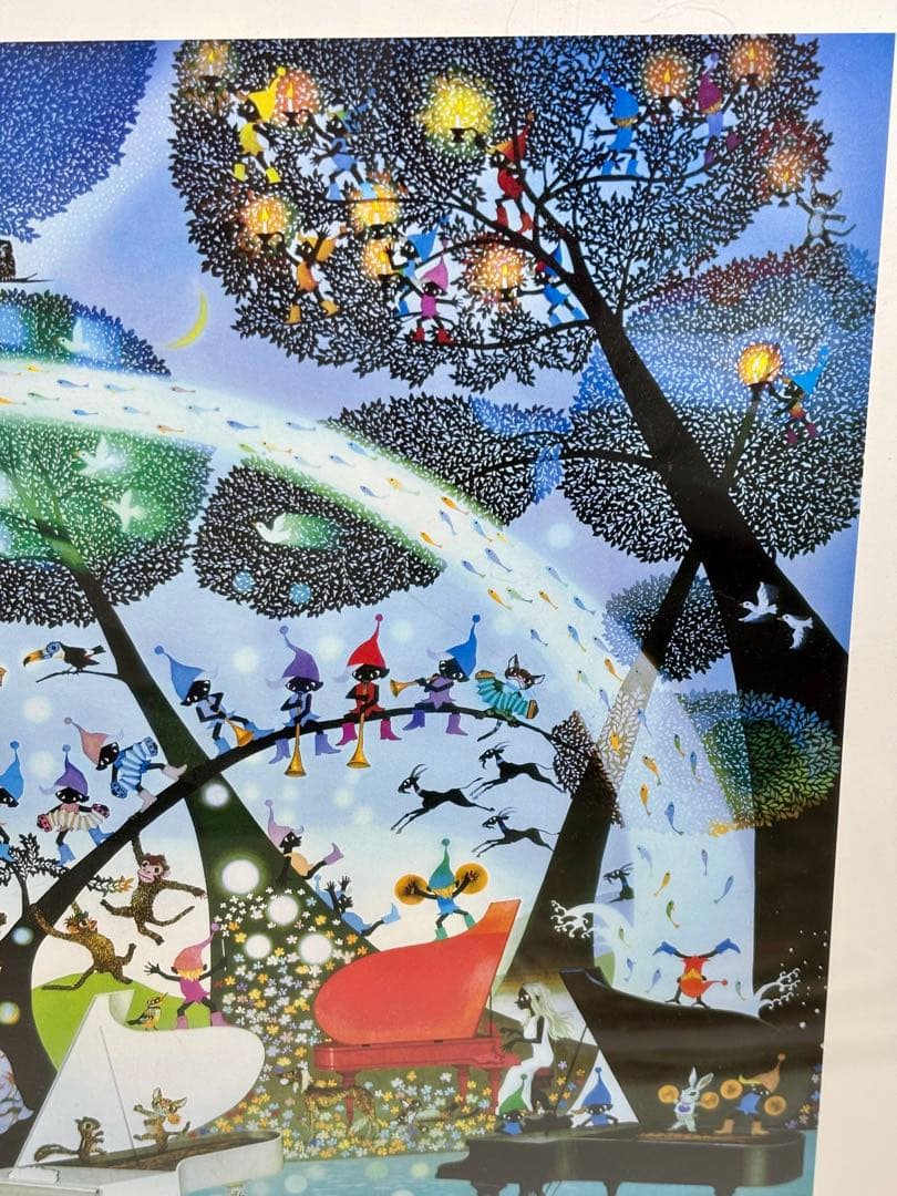 藤城清治「こびとの楽園」レフグラフ作品 本人サイン入り - メルカリ