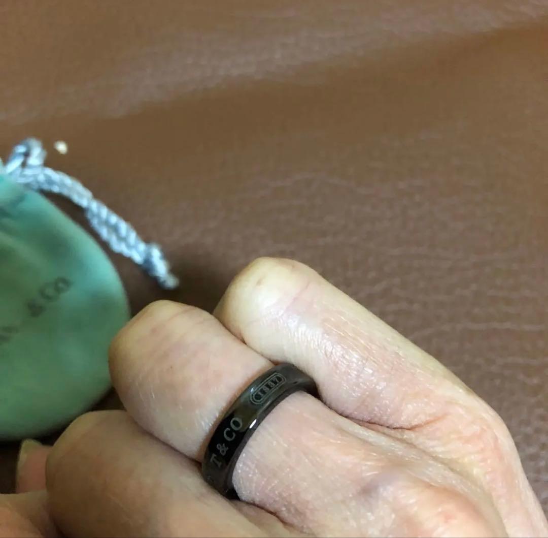 TIFFANY&CO. ティファニー 1837 チタン ナローリング ブラック